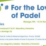 Cartel de actividades For the Love of Padel