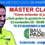 Rodri Ovide, listo para llevar sus conocimientos a Ballpadel Cartel de la Masterclass gratuita de Rodri Ovide en Ballpadel