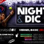 Cartel del Torneo de Time2Pádel en las pistas de Moraleja Box