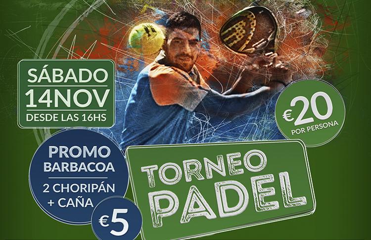 Cartel del Torneo de A Tope de Pádel en las pistas de BallPádel