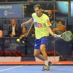 Juan Martín Díaz, en acción en el Estrella Damm Másters Finals