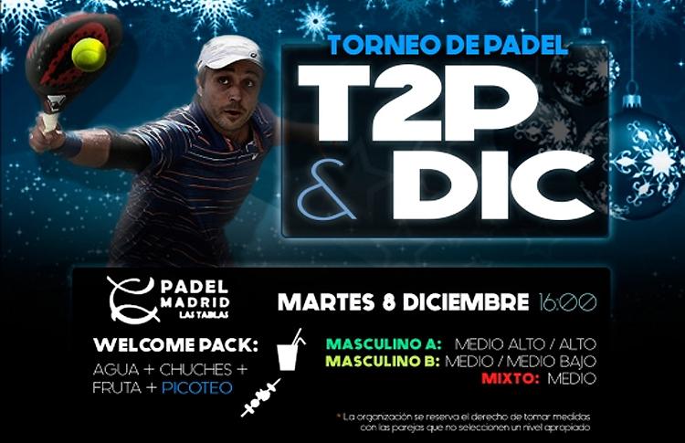 Cartel del Torneo de Time2Pádel en Padel Madrid Las Tablas