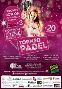 BallPádelでのA Tope de Pádelトーナメントのポスター
