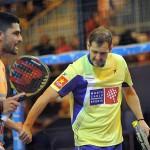 Juan Martín Díaz y Maxi Sánchez, en acción en el Estrella Damm Másters Finals