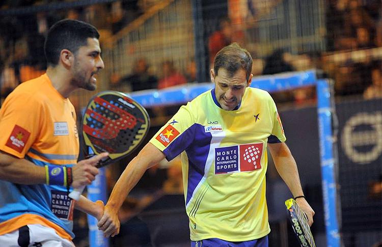 Juan Martín Díaz y Maxi Sánchez, en acción en el Estrella Damm Másters Finals