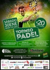 Cartel del Torneo de A Tope de Pádel en las pistas del Club BallPádel