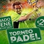 Cartel del Torneo de A Tope de Pádel en las pistas del Club BallPádel