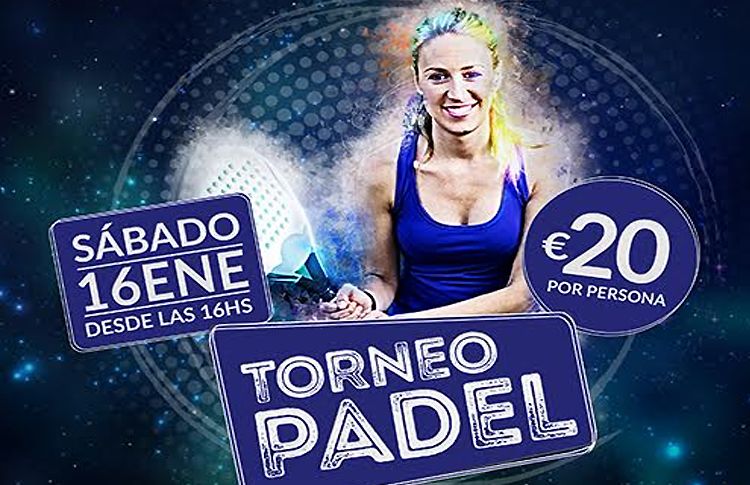 PadelSportホームでのA Tope de Pádelトーナメントのポスター