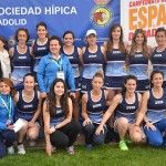 Las chicas del equipo C.D.R. Hípica Valladolid