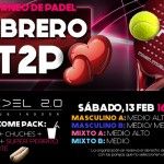 Cartel del Torneo de Time2Pádel en las pistas de Pádel 2.0