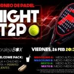 Cartel del torneo de Time2Pádel en las pistas de Moraleja Box