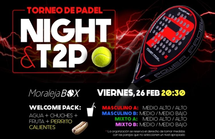 Affisch för Time2Pádel-turneringen på Moraleja Box-banorna