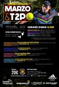 Cartaz do Torneio Time2Pádel em Padel 2.0