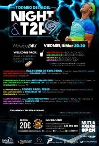 Cartel del Torneo de Time2Pádel en Moraleja Box