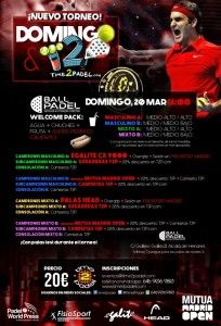 Poster van het Time2Pádel-toernooi op BallPádel