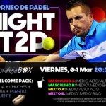 Cartel del Torneo de Time2Pádel en las pistas de Moraleja Box