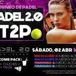 Cartel del Torneo de Time2Pádel en las pistas de Pádel 2.0