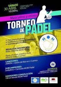 Affisch för MOM Pádel-turneringen i El Hangar