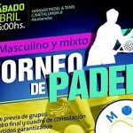 Cartel del torneo de MOM Pádel en El Hangar