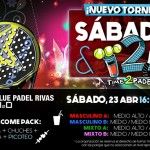 Blue Pádel, listo para un nuevo sábado en compañía de Time2Pádel Cartel del Torneo de Time2Pádel en las pistas de Blupádel