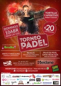 Planet Pádel Indoor での A Tope de Pádel トーナメントのポスター