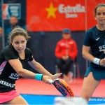 Patty Llaguno-Eli Amatriain, en acción en el Estrella Damm Barcelona Máster
