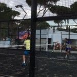 Juan Martín Díaz-Cristian Gutiérrez, durante la Exhibición de World Pádel Tour en Roma