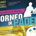 Cartel del Torneo de MOM Pádel en El Hangar
