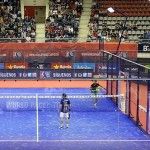 Gran acción del partido que enfrentó a Paquito Navarro-Sanyo Gutiérrez con Maxi Grabiel-Ramiro Moyano en el Estrella Damm Las Rozas Open