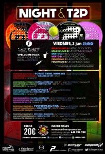 Viernes noche: It's Time2Pádel en la pistas de Sanset 1 Cartel del Torneo de Time2Pádel en las pistas de Sanset Pádel