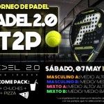 Padel 2 コートでの Time2.0Pádel トーナメントのポスター