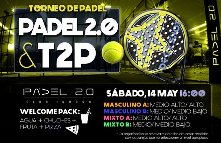 Plakat des Time2Pádel-Turniers in Pádel 2.0