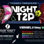 Cartel del Torneo de Time2Padel en las pistas de Sanset Pádel Indoor