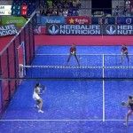 Marta Marrero y Alejandra Salazar, en acción en el Estrella Damm Palma de Mallorca Open