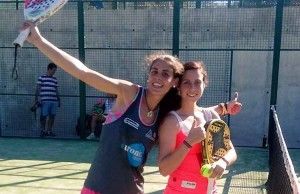 Ángela Caro-Marta Talaván, in Aktion am Estrella Damm Palma de Mallorca Open
