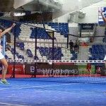 Teresa Navarro-Lucía Martínez, en acción en el Estrella Damm Palma de Mallorca Open