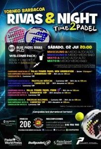 ملصق بطولة Time2Pádel في Blue Pádel Rivas