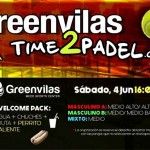 Cartell del Torneig de Time2Pádel a GreenVilas