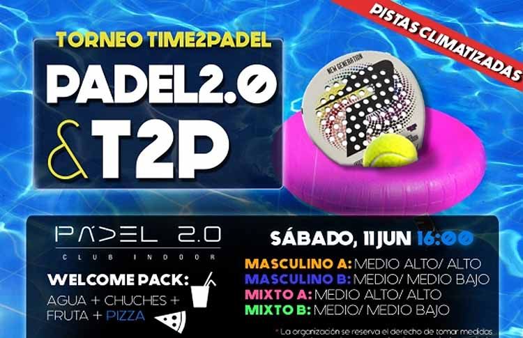 Cartell del torneig de Time2Pádel a Padel 2.0