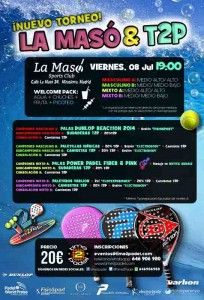 Cartel del torneo de Time2Pádel en el Club La Masó