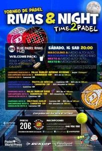 Plakat des Time2Pádel Turniers in Blue Pádel Rivas