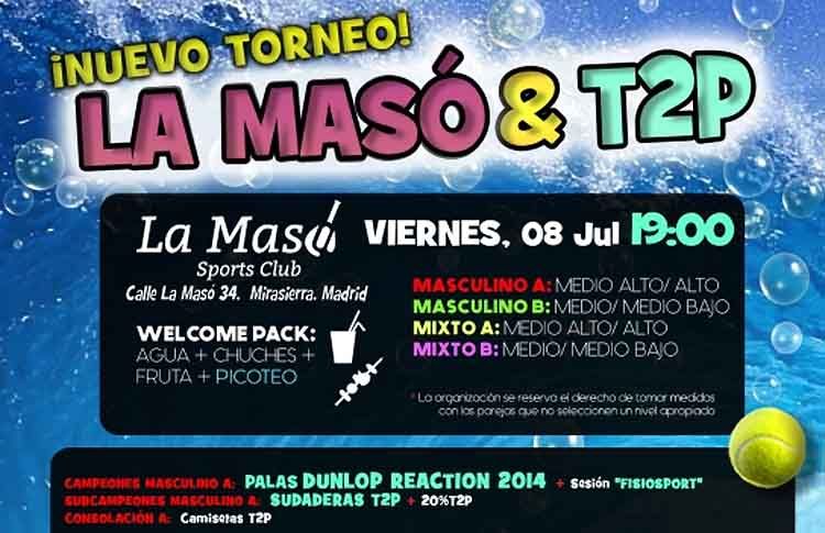 Plakat des Time2Pádel-Turniers im Club La Masó