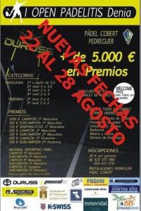 Poster of the Padelitis tournament in Denia
