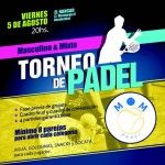 Cartel del torneo de MOM Pádel en El Hangar
