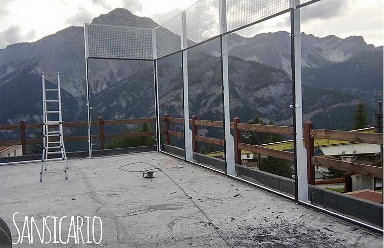 Manzasport installiert eine seiner Spuren in der italienischen Stadt San Sicario