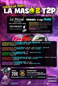 Poster of the Time2Pádel tournament in La Masó