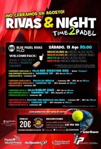 Cartel del torneo de Time2Pádel en Blue Pádel Rivas