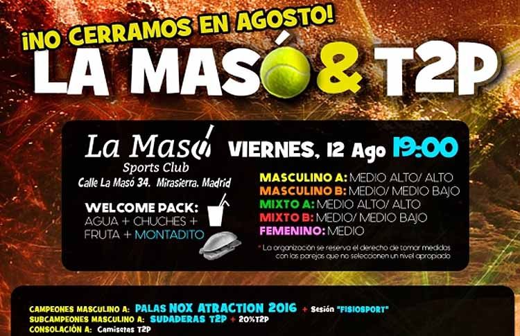 Cartel del torneo de Time2Pádel en La Masó