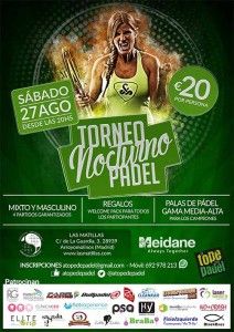 ラス・マティーリャスで開催された A Tope de Pádel トーナメントのポスター