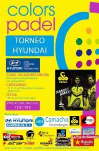 Plakat des Hyundai-Turniers in den Farben Pádel